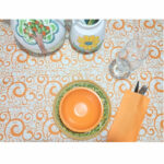 TOVAGLIA 100X100 " ARABESCO - 1 COLORE"  - SERIE ELEGANCE - immagine 2